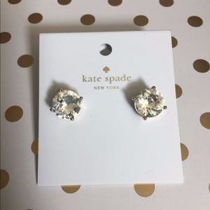 Kate Spade ♠️Clear Gumdrop Stud Earrings